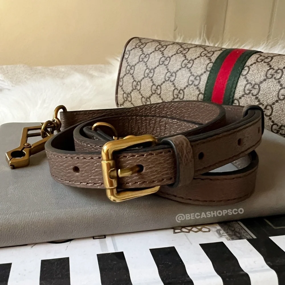 Genuine Leather Crossbody Shoulder Strap Replacement For Gucci Ophidia Bag - Picture 7 of 8